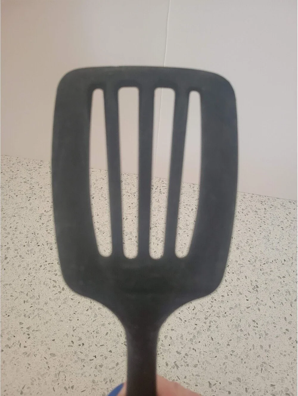 KitchenAid Black Plastic Slotted Turner Spatula Stainless Accent Kitchen Utensil
